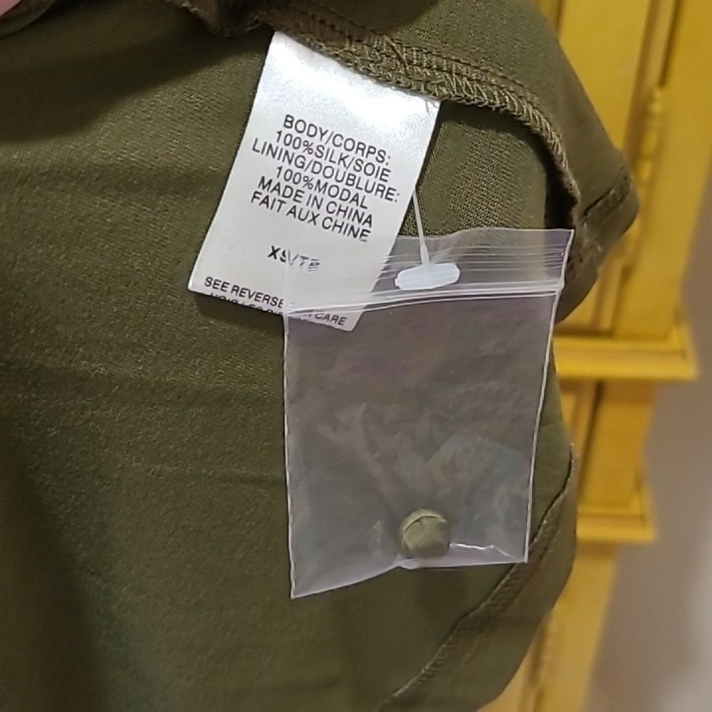 $378 CAMI NYC Winona 100% Silk Dress in Moss XS - Picture 10 of 11